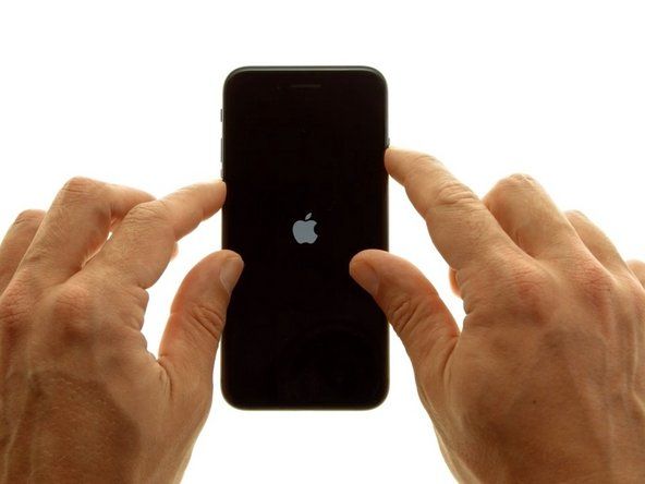 Halten Sie beide Tasten etwa 10 Sekunden lang gedrückt, bis das Apple-Logo angezeigt wird.' alt=
