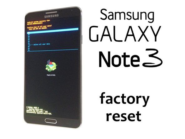 Samsung Galaxy 3. piezīme - datu dzēšana / rūpnīcas atiestatīšana' alt=