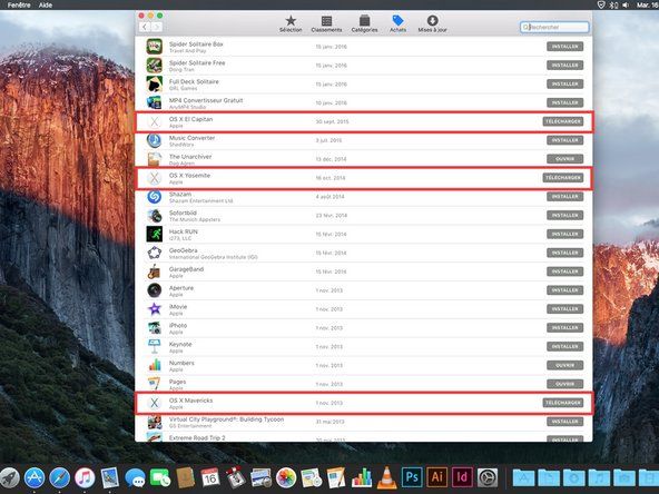 Käynnistä MacOS: n kaikki aiemmat versiot App Store Macilla ja etsi haluamaasi macOS-versiota (tämä vaihtoehto on käytettävissä vain, kun suoritetaan macOS High Sierra ja sitä vanhempi versio)' alt=