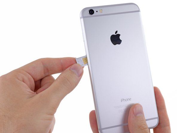 Rimuovi l'assieme del vassoio della scheda SIM dall'iPhone.' alt=
