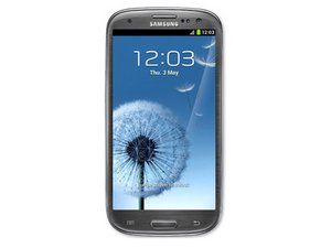 Samsung Galaxy s3 viser ikke skjerm, men åpenbart slått på.