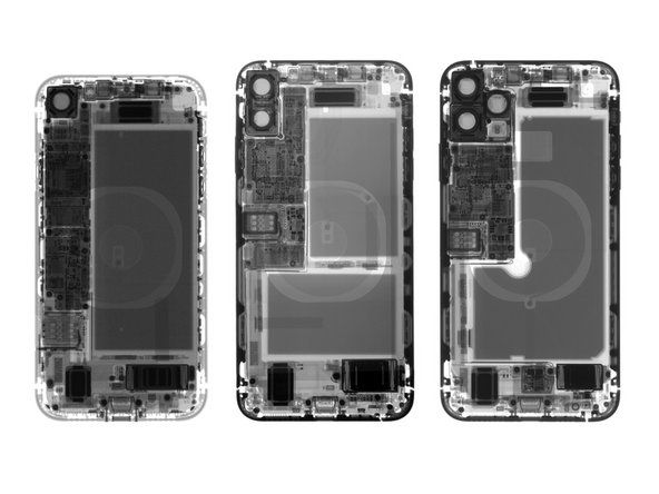 Oppstilt for seeglede (fra venstre til høyre) er iPhones XR, XS Max og 11 Pro Max.' alt=