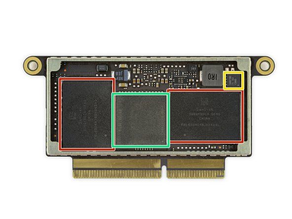 „SanDisk SDRQKBDC4 064G“ 64 GB NAND „flash“ atmintis (x4, iš viso 256 GB).' alt=