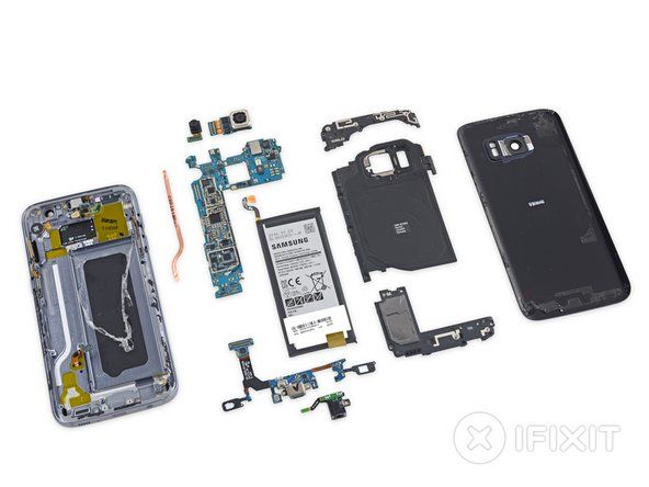 Score de réparabilité du Samsung Galaxy S7: 3 sur 10 (10 étant le plus facile à réparer).' alt=
