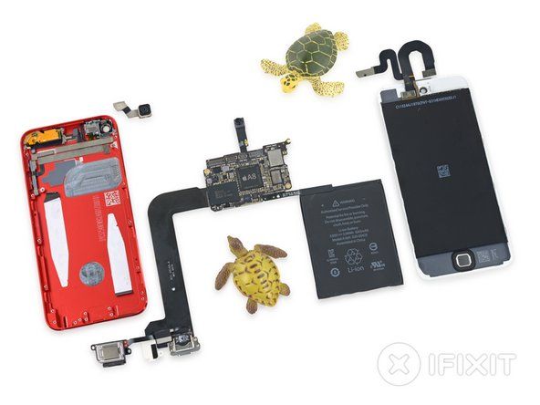 iPod turtle Touch 6. paaudzes labojamības rādītājs: 4 no 10 (10 ir visvieglāk salabot)' alt=