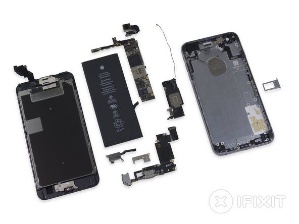 IPhone 6s Plus унаследовал 7 баллов из 10 по шкале ремонтопригодности:' alt=