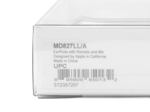 Hvis du lurte på, har EarPods et modellnummer på MD827LL / A.' alt=